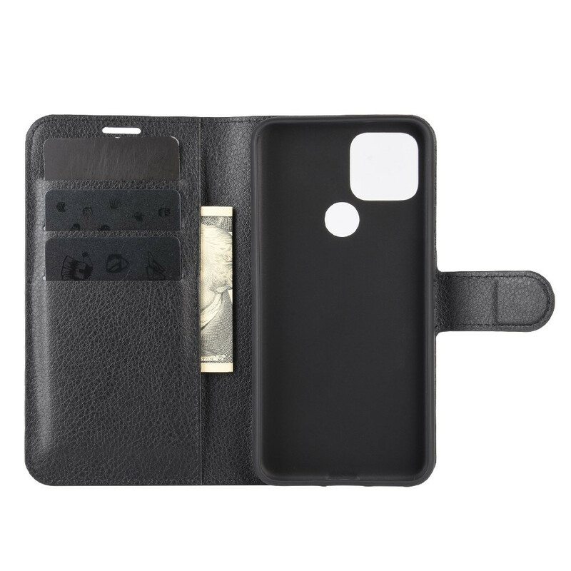 Flip Case Google Pixel 4A 5G Klassinen Keinonahka
