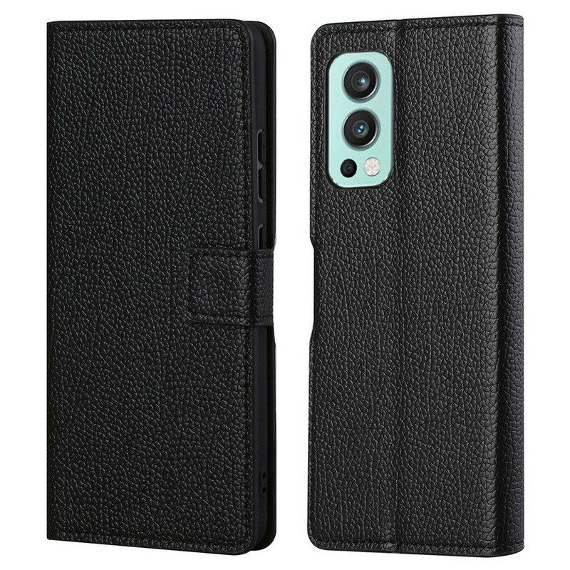 Flip Case OnePlus Nord 2 5G Litchi Grain -nahkaefekti