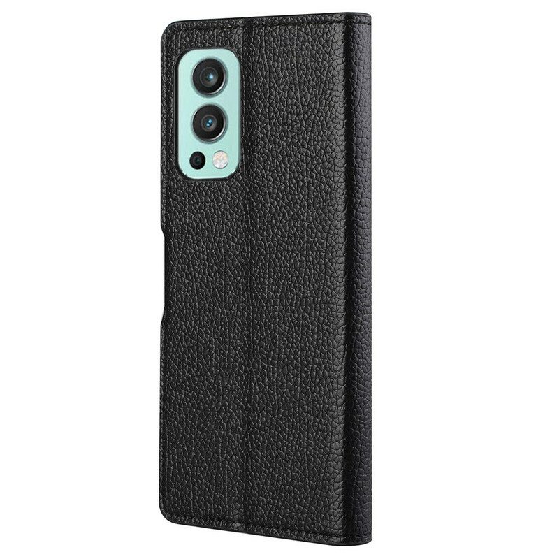 Flip Case OnePlus Nord 2 5G Litchi Grain -nahkaefekti