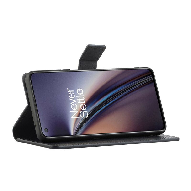 Flip Case OnePlus Nord 2 5G Litchi Grain -nahkaefekti