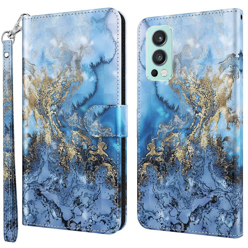 Kotelot OnePlus Nord 2 5G Marmorimuotoilu Kaulanauhalla