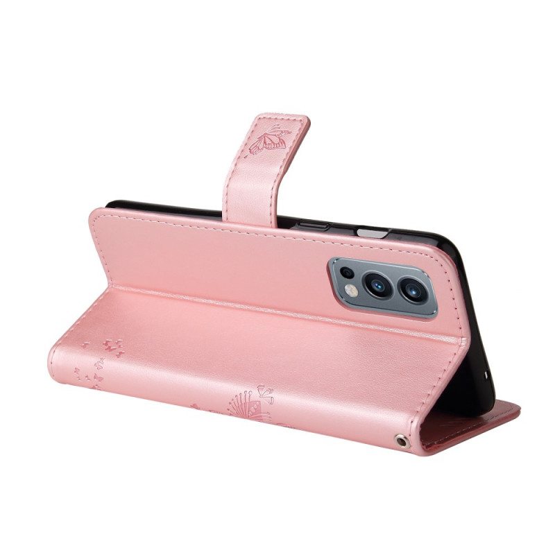 Kotelot OnePlus Nord 2 5G Suojaketju Kuori Tree Ja Strappy Cat