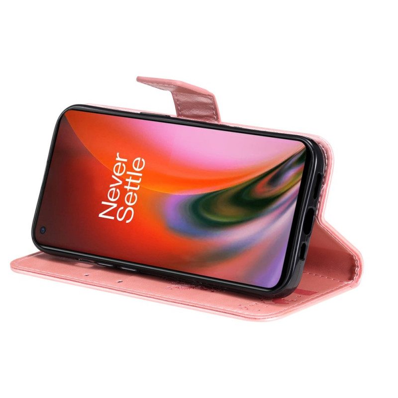 Kotelot OnePlus Nord 2 5G Suojaketju Kuori Tree Ja Strappy Cat
