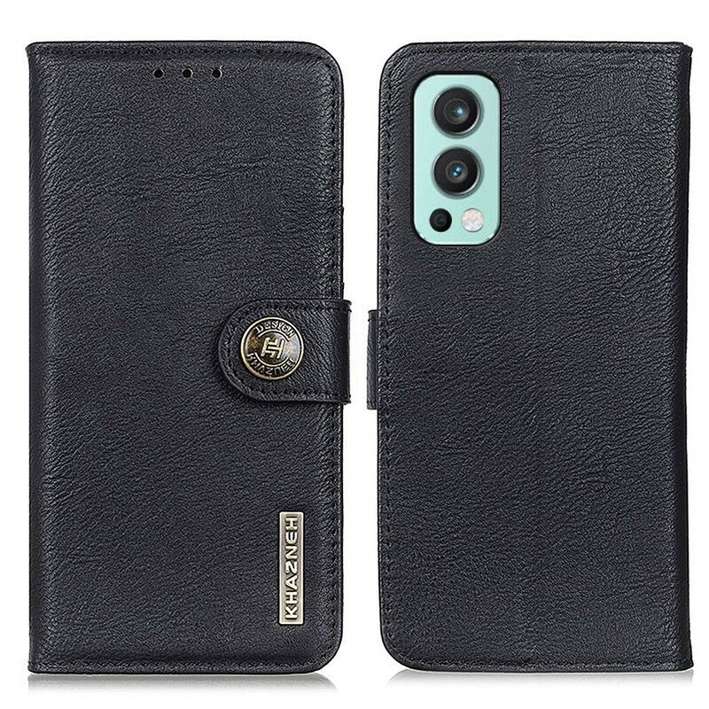 Nahkakotelo OnePlus Nord 2 5G Keinonahka Khazneh