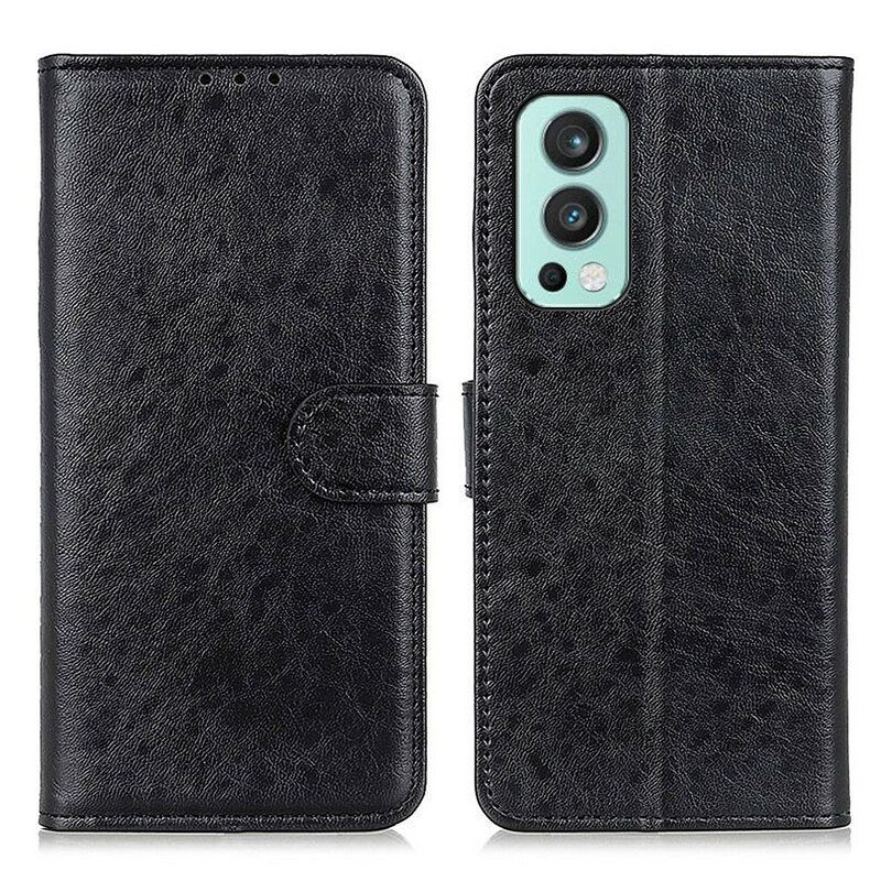 Nahkakotelo OnePlus Nord 2 5G Teksturoitu Keinonahka