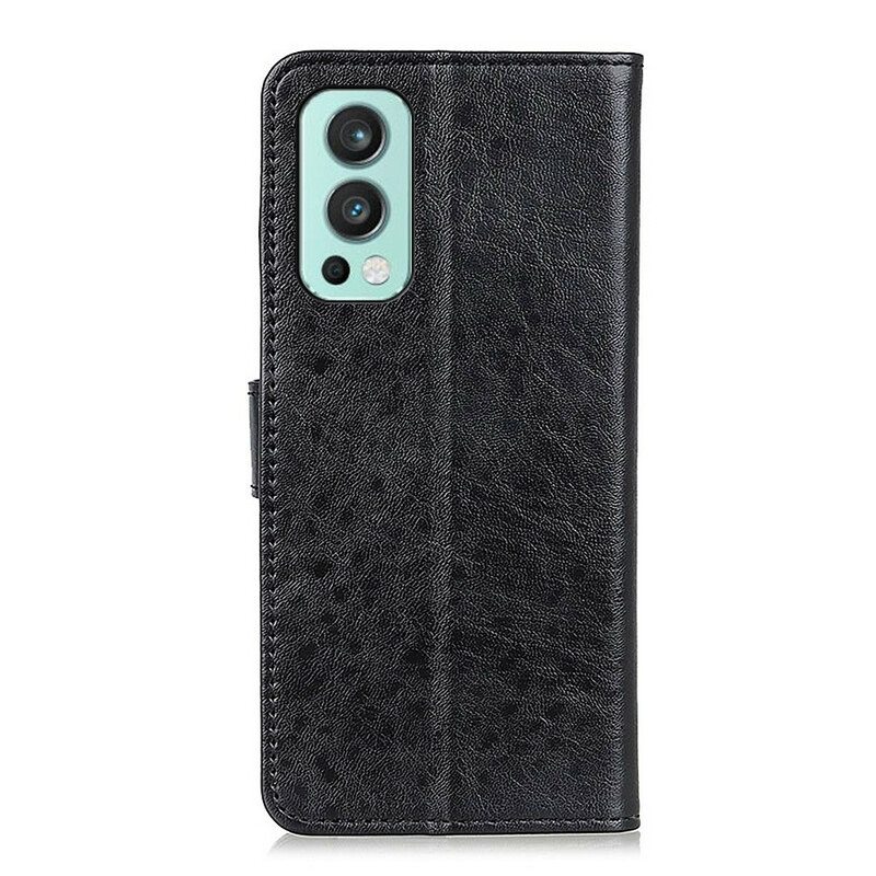 Nahkakotelo OnePlus Nord 2 5G Teksturoitu Keinonahka