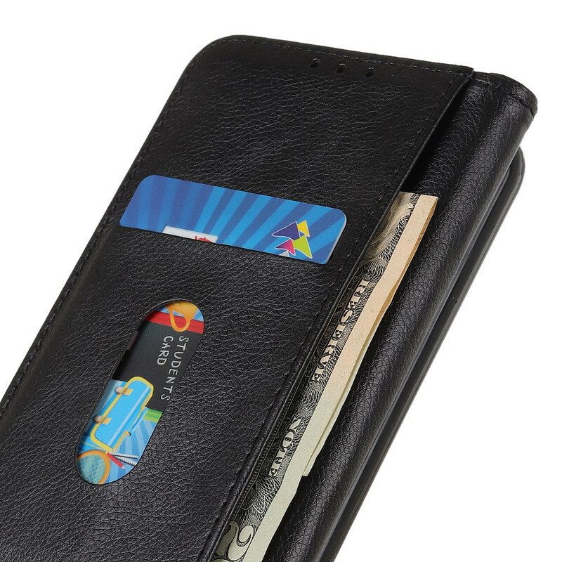 Puhelinkuoret OnePlus Nord 2 5G Kotelot Flip Litchi Split Leather -versio