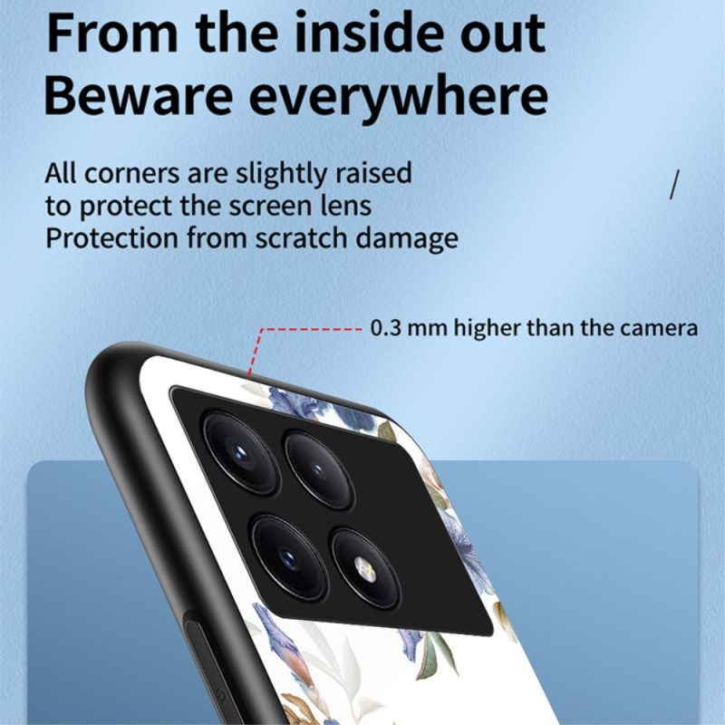 Kuori Poco X6 Pro 5g Karkaistu Lasi Kukkasormusteline