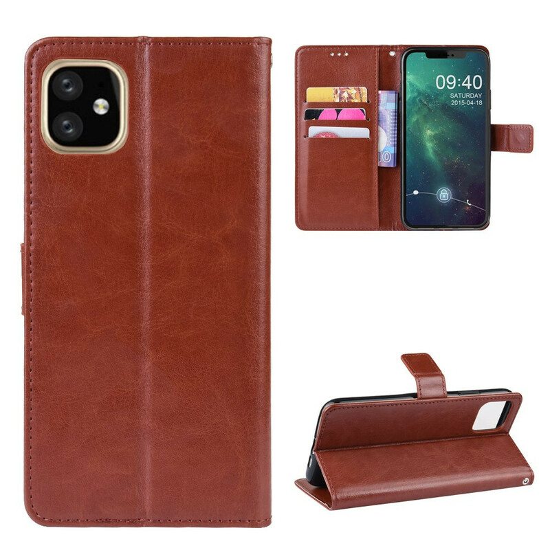 Kotelot iPhone 11 Pro Suojaketju Kuori Leather Effect Color Strappy