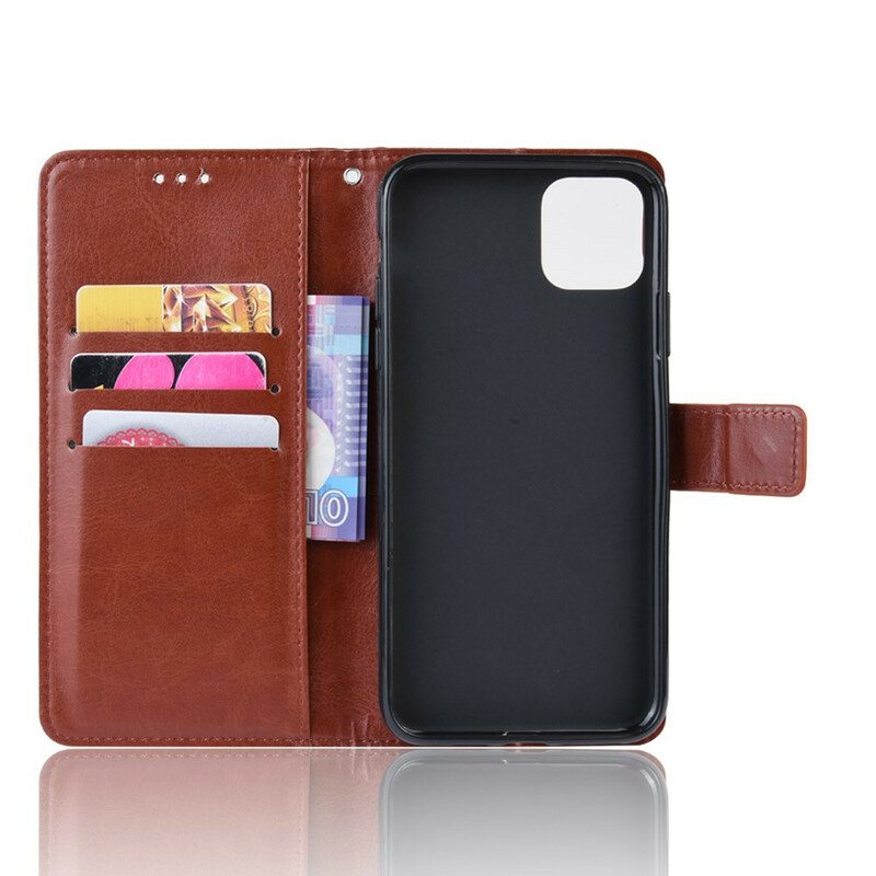 Kotelot iPhone 11 Pro Suojaketju Kuori Leather Effect Color Strappy