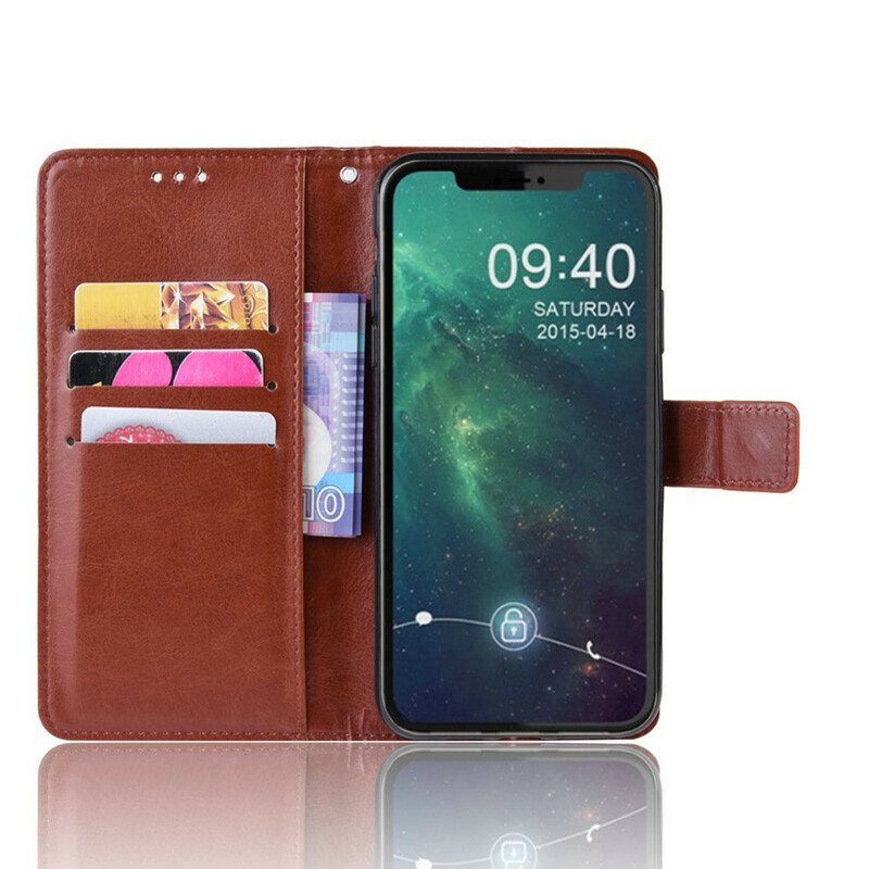 Kotelot iPhone 11 Pro Suojaketju Kuori Leather Effect Color Strappy