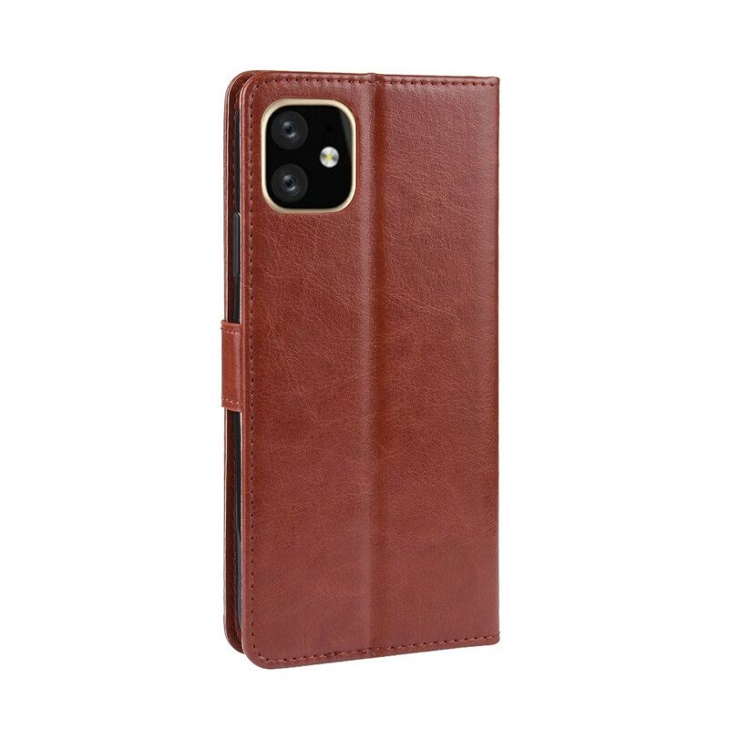 Kotelot iPhone 11 Pro Suojaketju Kuori Leather Effect Color Strappy