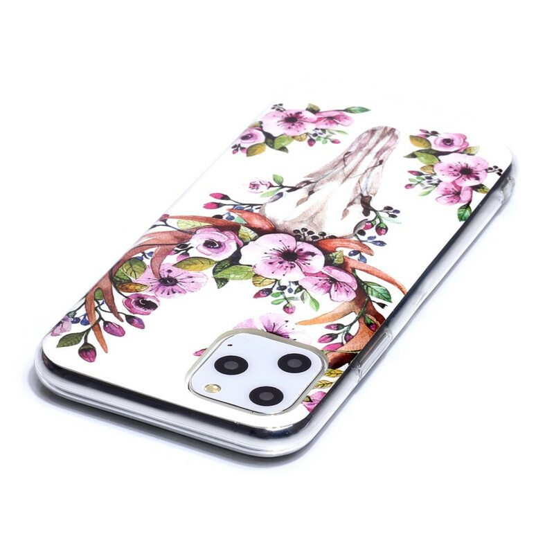 Kuori iPhone 11 Pro Fluoresoiva Kukkahirvi