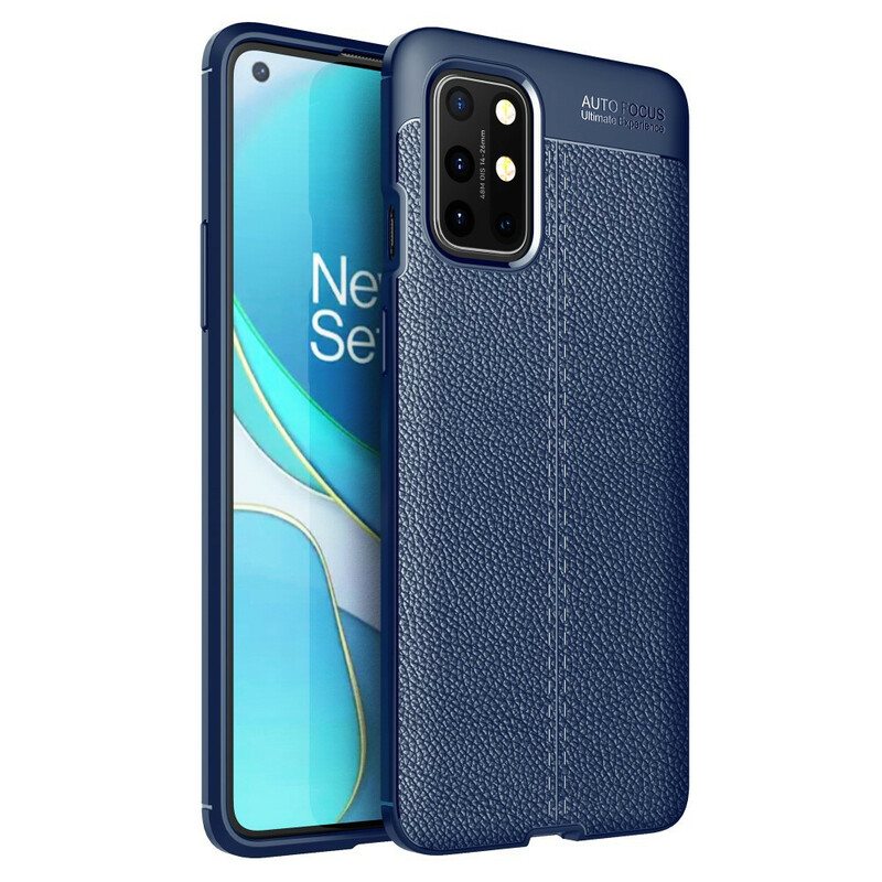 Kuori OnePlus 8T Kaksilinjainen Litsi-nahkaefekti