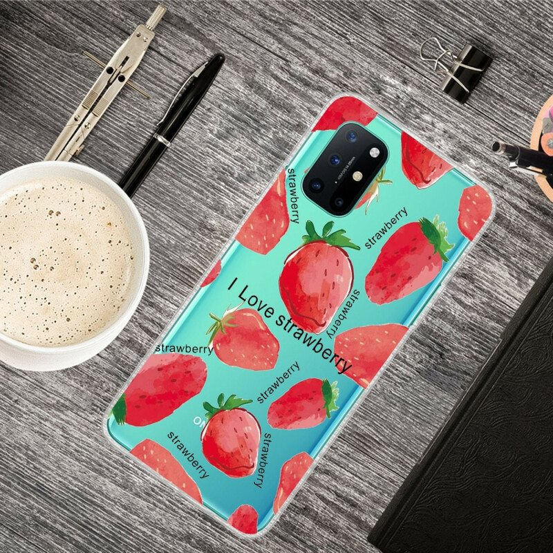 Kuori OnePlus 8T Mansikka / I Love Strawberry