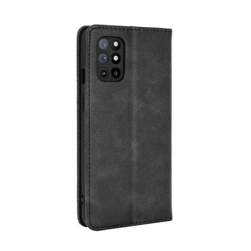 Puhelinkuoret OnePlus 8T Kotelot Flip Vintage Tyylitelty Nahkaefekti
