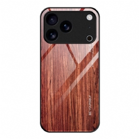 Case iPhone 17 Pro Max Puhelinkuoret Puuefektikarkaistu Lasi