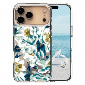 Kuori iPhone 17 Pro Max Magsafe-yhteensopiva Valkoiset Kukat Suojakuori