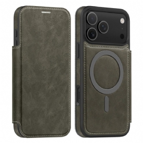 Nahkakotelo iPhone 17 Pro Max Puhelinkuoret Magsafe-yhteensopiva Rfid-korttikotelon Kanssa