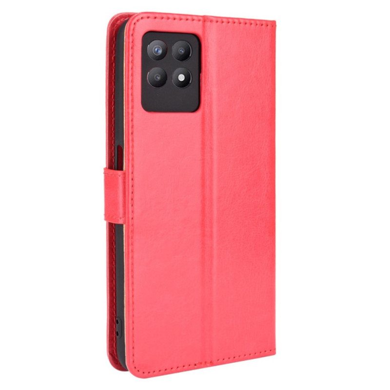 Nahkakotelo Realme 8i Näyttävä Keinonahka