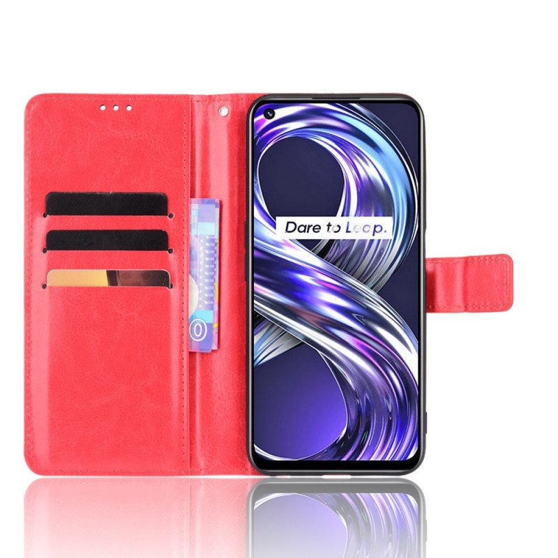 Nahkakotelo Realme 8i Näyttävä Keinonahka