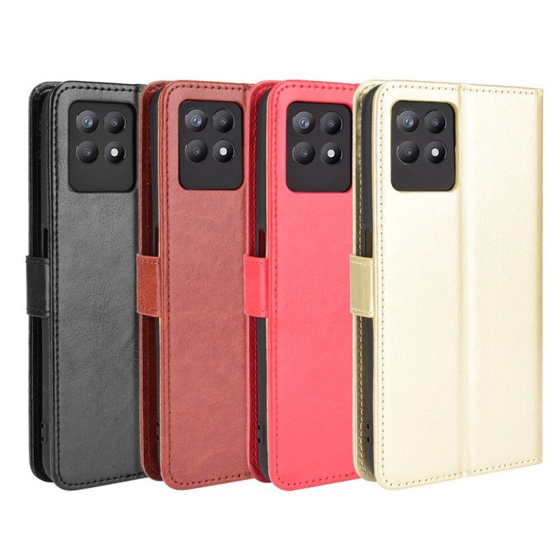 Nahkakotelo Realme 8i Näyttävä Keinonahka