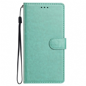 Kotelot Poco X7 5g Yksivärinen Tekonahka Rannekkeella Suojakuori