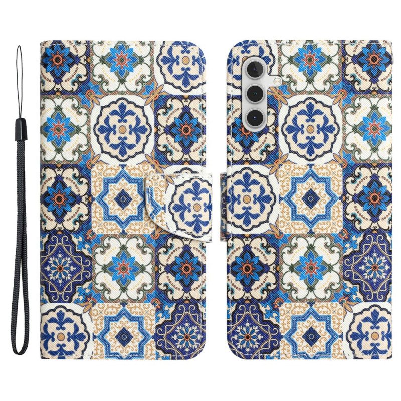 Kotelot Samsung Galaxy A34 5G Suojaketju Kuori Strappy Patchwork