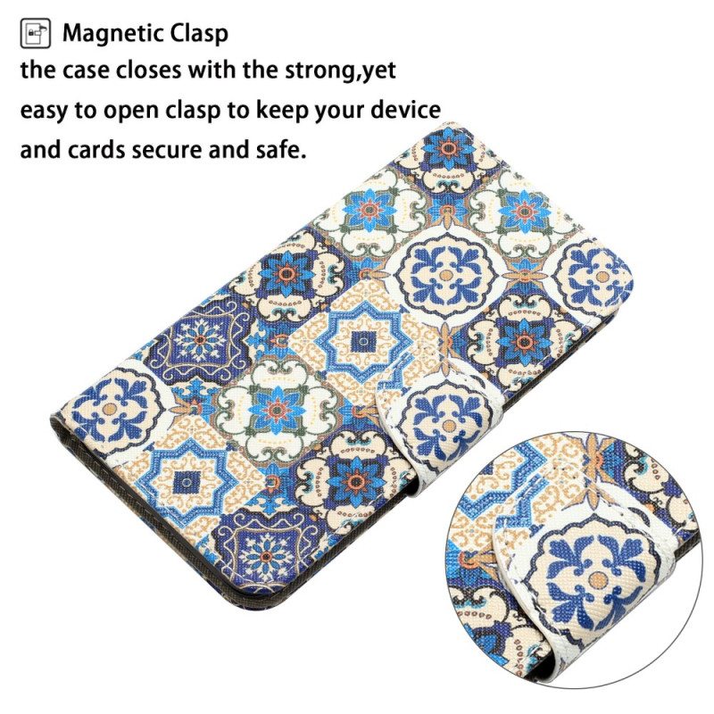 Kotelot Samsung Galaxy A34 5G Suojaketju Kuori Strappy Patchwork