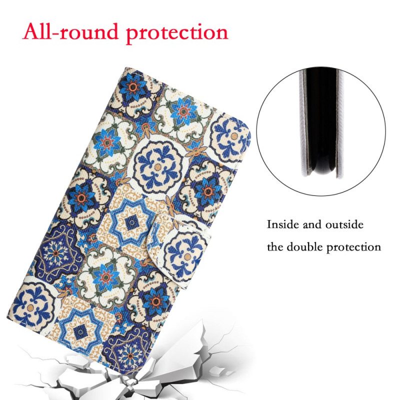 Kotelot Samsung Galaxy A34 5G Suojaketju Kuori Strappy Patchwork