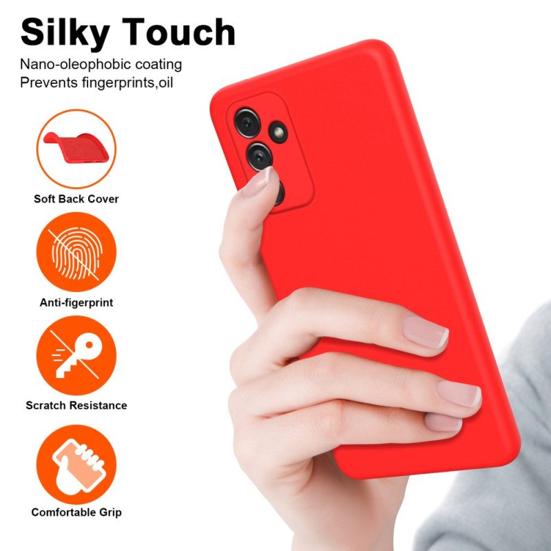 Kuori Samsung Galaxy A34 5G Nestemäinen Silikoni Ja Mikrokuitu