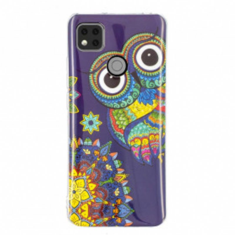 Case Xiaomi Redmi 9C Fluoresoiva Pöllö