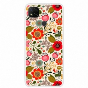 Case Xiaomi Redmi 9C Kukkainen Kuvakudos