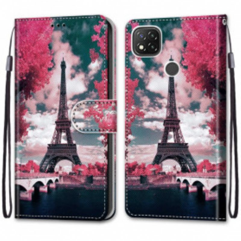 Flip Case Xiaomi Redmi 9C Eiffel-torni Kesällä