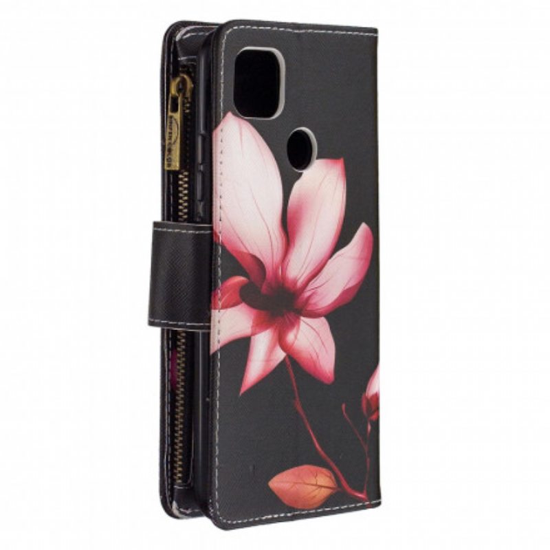 Kotelot Xiaomi Redmi 9C Kukkavetoketjullinen Tasku