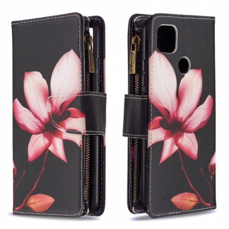 Kotelot Xiaomi Redmi 9C Kukkavetoketjullinen Tasku