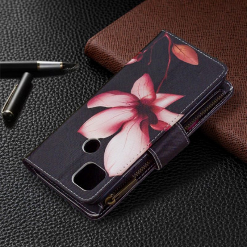 Kotelot Xiaomi Redmi 9C Kukkavetoketjullinen Tasku