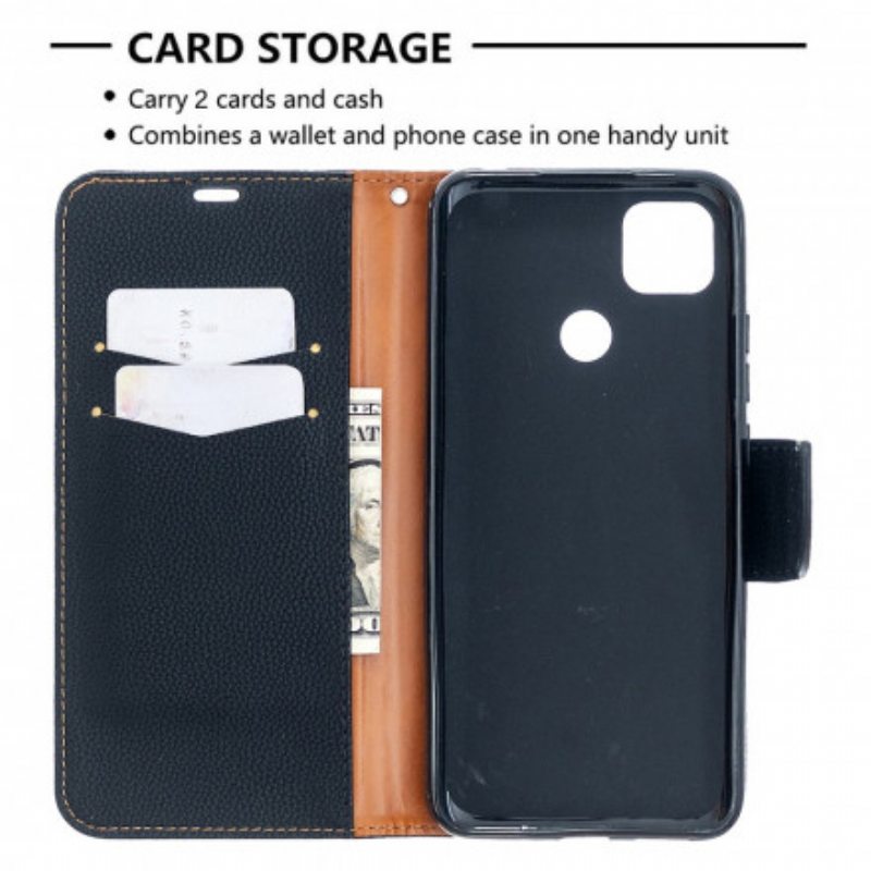 Kotelot Xiaomi Redmi 9C Litsi Rabat Oblique