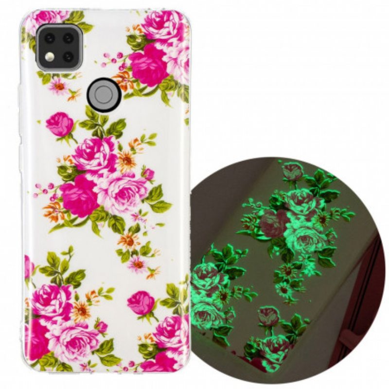 Kuori Xiaomi Redmi 9C Fluoresoivat Liberty Flowers
