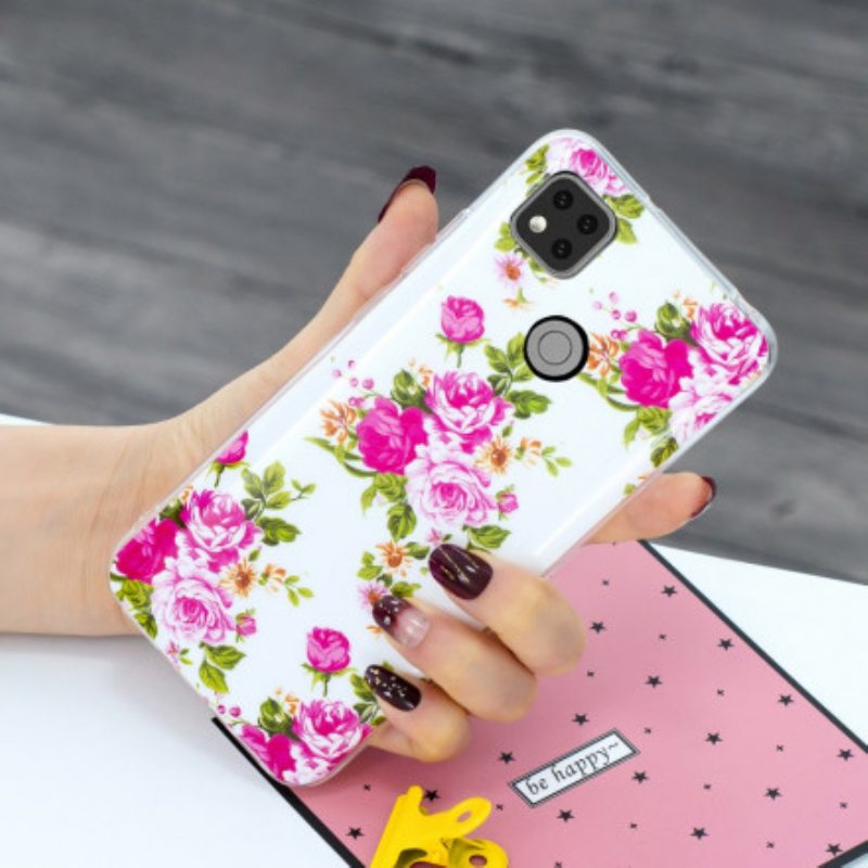 Kuori Xiaomi Redmi 9C Fluoresoivat Liberty Flowers