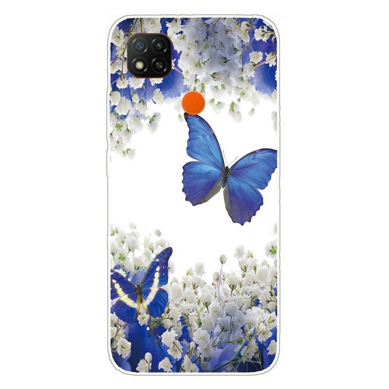 Kuori Xiaomi Redmi 9C Perhosia