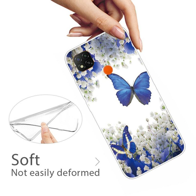 Kuori Xiaomi Redmi 9C Perhosia