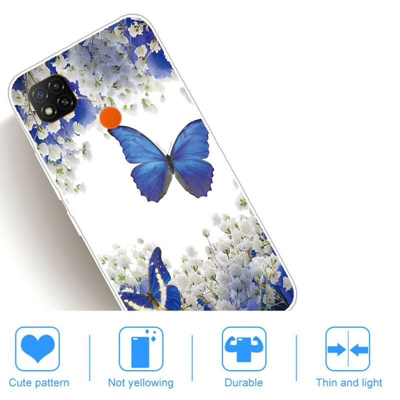 Kuori Xiaomi Redmi 9C Perhosia