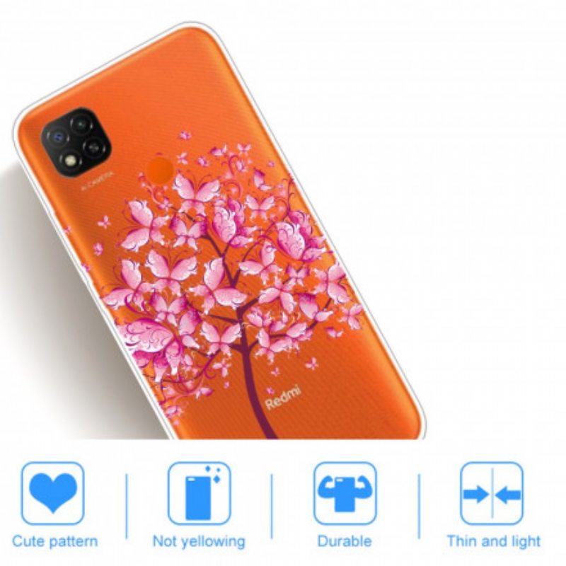 Kuori Xiaomi Redmi 9C Pinkki Puun Latva