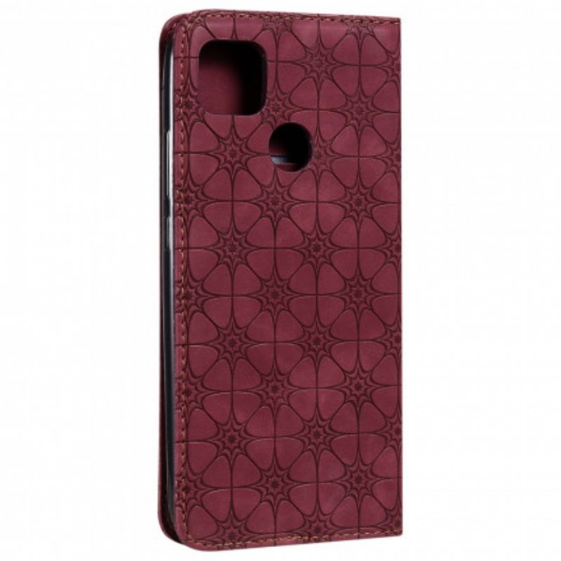 Puhelinkuoret Xiaomi Redmi 9C Kotelot Flip Barokki Kukkia