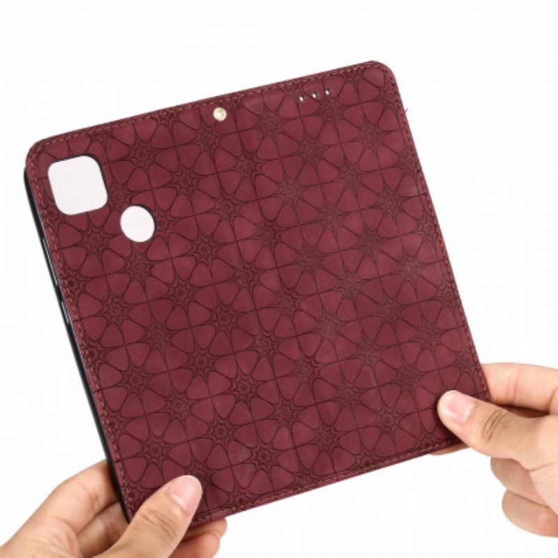 Puhelinkuoret Xiaomi Redmi 9C Kotelot Flip Barokki Kukkia