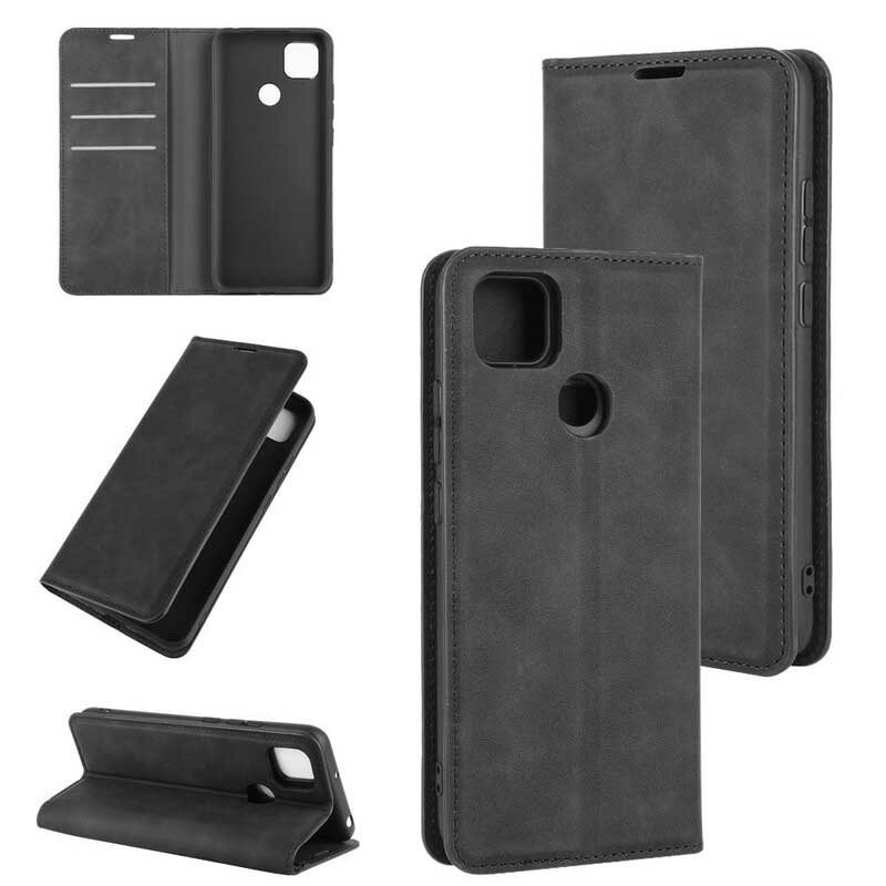 Puhelinkuoret Xiaomi Redmi 9C Kotelot Flip Business-tyylinen Nahkaefekti