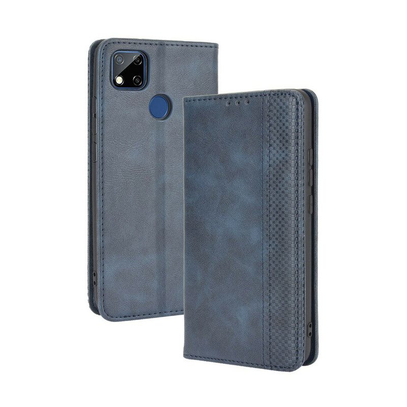 Puhelinkuoret Xiaomi Redmi 9C Kotelot Flip Tyylitelty Vintage-nahkaefekti