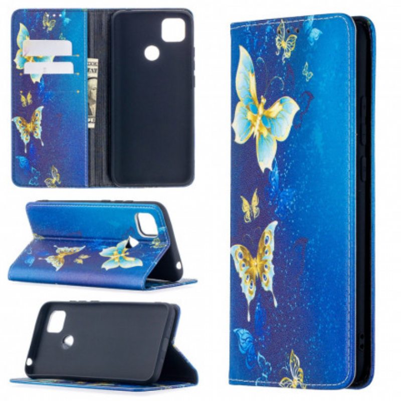 Puhelinkuoret Xiaomi Redmi 9C Kotelot Flip Värikkäitä Perhosia