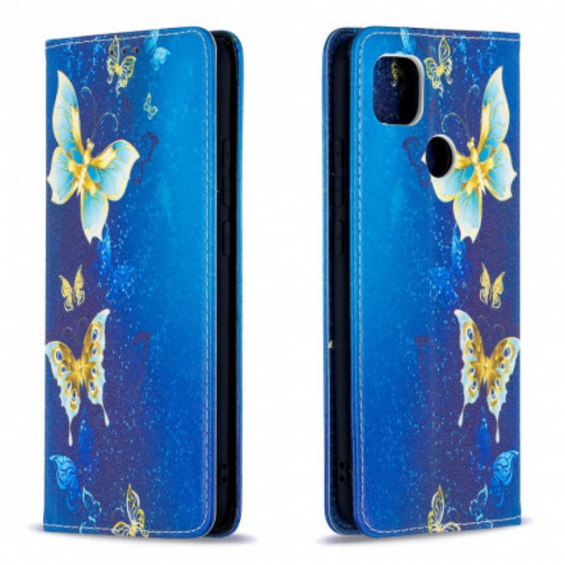 Puhelinkuoret Xiaomi Redmi 9C Kotelot Flip Värikkäitä Perhosia